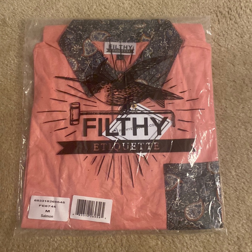 NWT! Filthy Etiquette Mens Polo Shirt